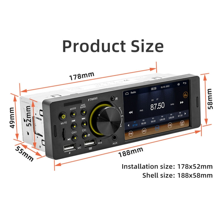 4 inch 800x480P Car Radio Receiver MP5 Player, Support FM & Bluetooth & SD Card with Remote Control - Car MP3 & MP4 & MP5 by buy2fix | Online Shopping UK | buy2fix
