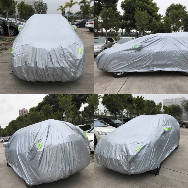 PEVA Anti-Dust Waterproof Sunproof SUV Car Cover with Warning Strips, Fits Cars up to 5.3m(207 inch) in Length - PE Material by buy2fix | Online Shopping UK | buy2fix