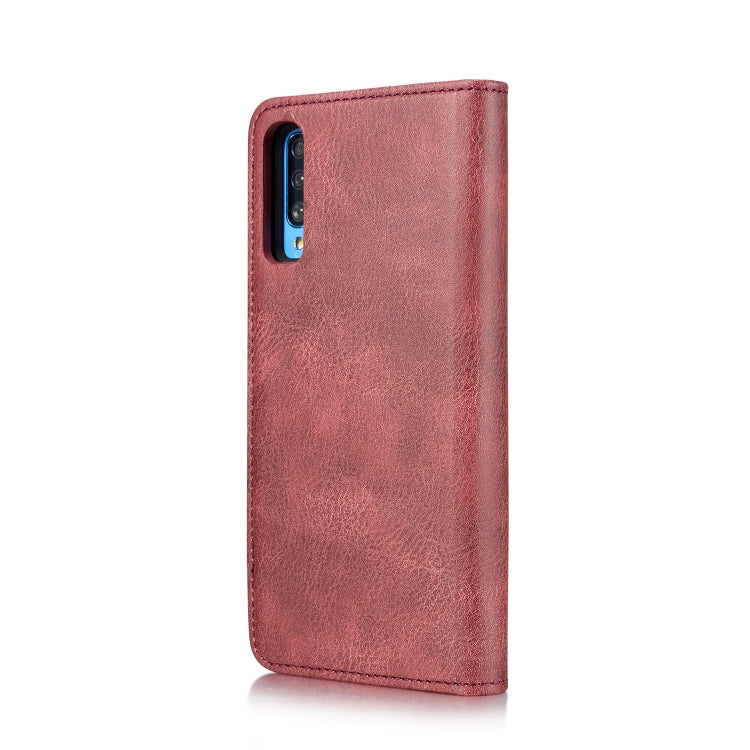 DG.MING Crazy Horse Texture Flip Detachable Magnetic Leather Case with Holder & Card Slots & Wallet for Galaxy A70(Red) - Galaxy Phone Cases by DG.MING | Online Shopping UK | buy2fix