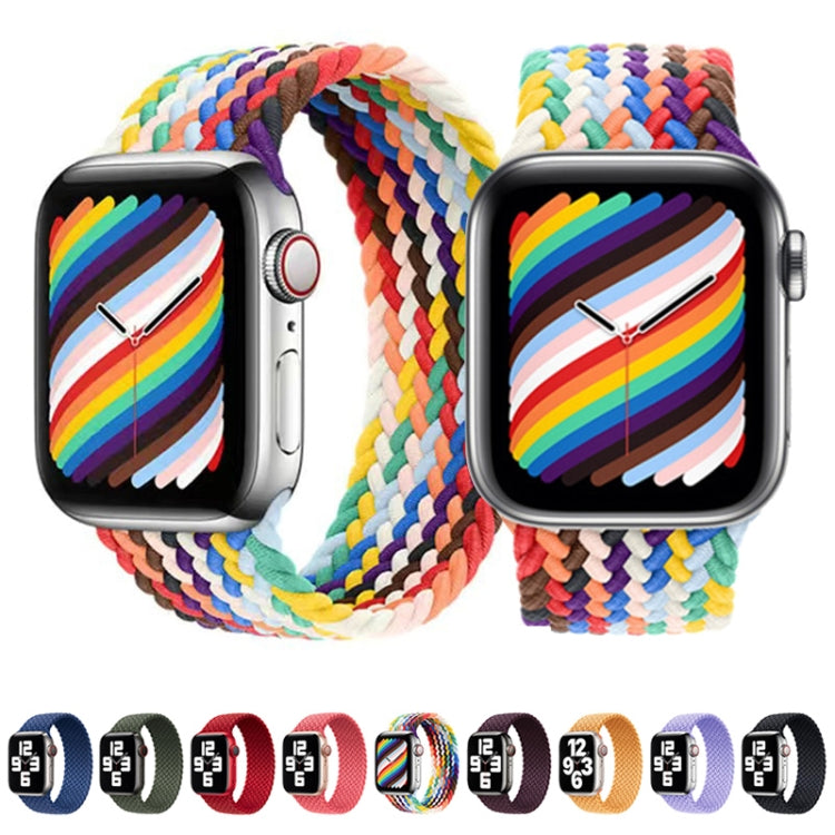 Nylon Single-turn Braided Watch Band For Apple Watch Ultra 49mm&Watch Ultra 2 49mm / Series 9&8&7 45mm / SE 3&SE 2&6&SE&5&4 44mm / 3&2&1 42mm, Length:S 138mm (Starlight White) - Watch Bands by buy2fix | Online Shopping UK | buy2fix