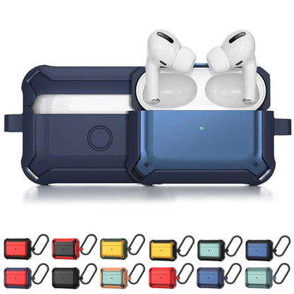 Wireless Earphones Shockproof Bumblebee Armor Silicone Protective Case For AirPods Pro(Blue+Red) - For AirPods Pro by buy2fix | Online Shopping UK | buy2fix