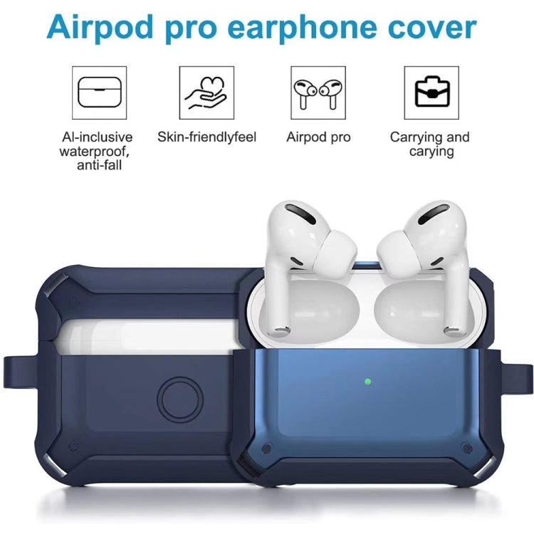 Wireless Earphones Shockproof Bumblebee Armor Silicone Protective Case For AirPods Pro(Blue+Red) - For AirPods Pro by buy2fix | Online Shopping UK | buy2fix