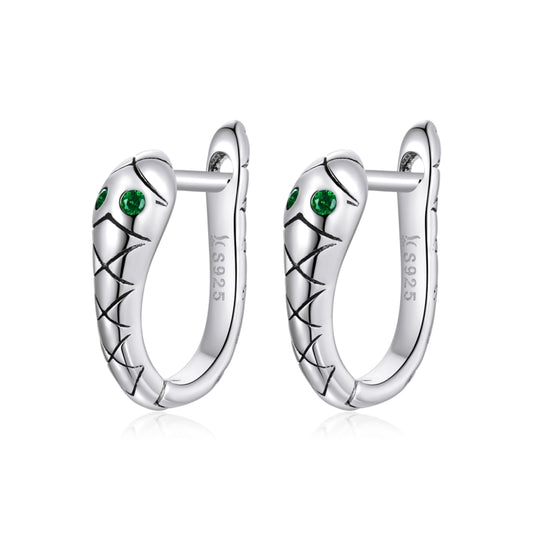 S925 Sterling Silver Smart Snake Ear Studs Women Earrings(Silver) - Stud Earrings & Earrings by buy2fix | Online Shopping UK | buy2fix