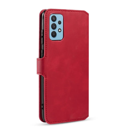 For Samsung Galaxy A32 4G DG.MING Retro Oil Side Horizontal Flip Leather Case with Holder & Card Slots & Wallet(Red) - Galaxy Phone Cases by DG.MING | Online Shopping UK | buy2fix