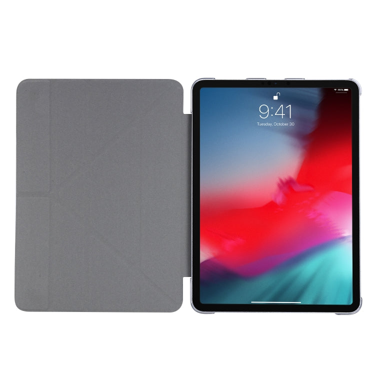 For iPad Air 13 2024 / iPad Pro 12.9 2022 / 2021 Silk Texture Horizontal Deformation Flip Leather Tablet Case with Holder(Blue) - iPad Pro 12.9 (2022/2021) Cases by buy2fix | Online Shopping UK | buy2fix