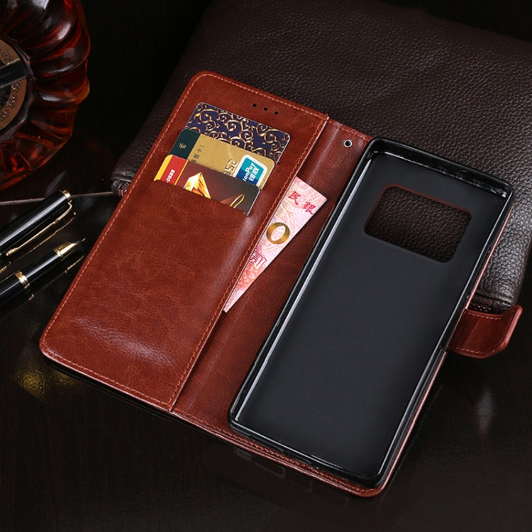 For Sharp Aquos R6 idewei Crazy Horse Texture Horizontal Flip Leather Case with Holder & Card Slots & Wallet(Black) - More Brand by idewei | Online Shopping UK | buy2fix