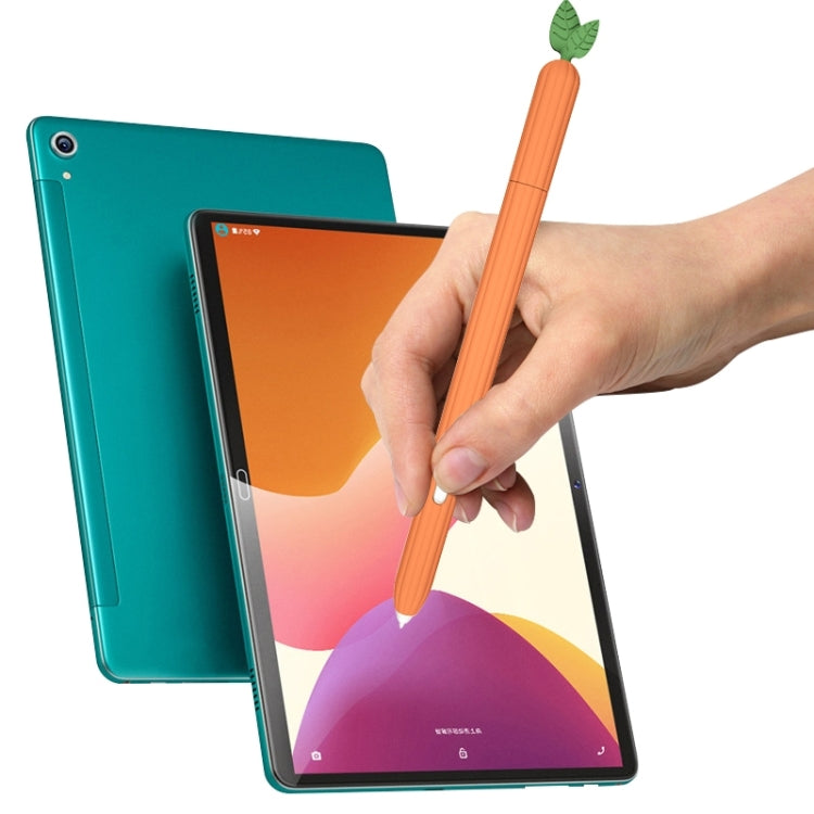 For Samsung Galaxy Tab S7 SM-870 / SM-T875 Fruit and Vegetable Shape Stylus Silicone Protective Case(Small Strawberry) - Pencil Accessories by buy2fix | Online Shopping UK | buy2fix