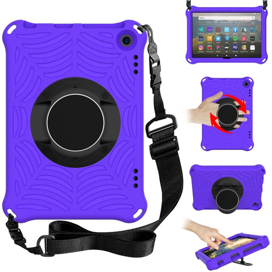 For Amazon Kindle Fire HD 8 2020 Spider King EVA Protective Case with Adjustable Shoulder Strap & Holder(Purple) - Amazon by buy2fix | Online Shopping UK | buy2fix