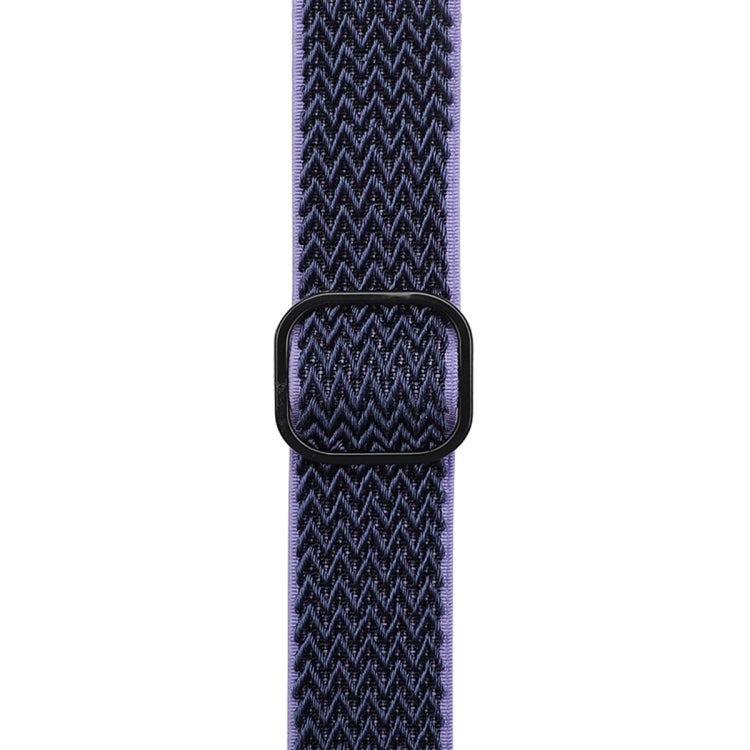 Wave Texture Nylon Watch Band For Apple Watch Ultra 49mm&Watch Ultra 2 49mm / Series 9&8&7 45mm / SE 3&SE 2&6&SE&5&4 44mm / 3&2&1 42mm(Midnight Blue Black) - Watch Bands by buy2fix | Online Shopping UK | buy2fix