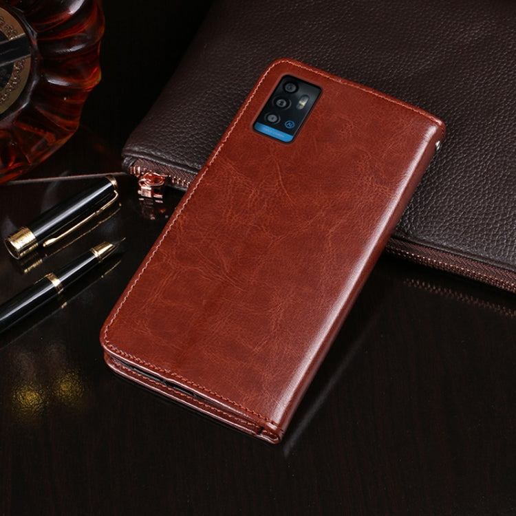 For ZTE Blade A71 idewei Crazy Horse Texture Horizontal Flip Leather Case with Holder & Card Slots & Wallet(Red) - ZTE Cases by idewei | Online Shopping UK | buy2fix