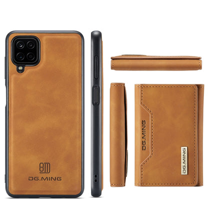 For Samsung Galaxy A12 5G DG.MING M2 Series 3-Fold Multi Card Bag Back Cover Shockproof Case with Wallet & Holder Function(Brown) - Galaxy Phone Cases by DG.MING | Online Shopping UK | buy2fix