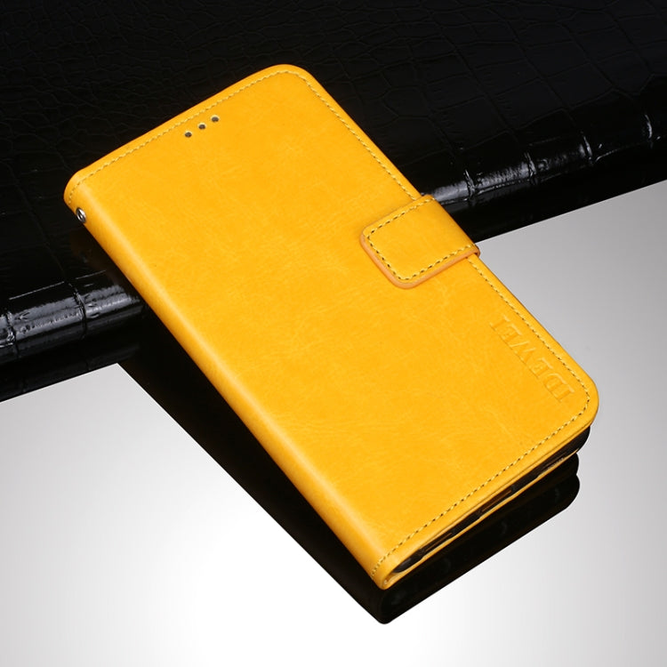 For Sony Xperia 10 III idewei Crazy Horse Texture Horizontal Flip Leather Case with Holder & Card Slots & Wallet(Yellow) - Sony Cases by idewei | Online Shopping UK | buy2fix