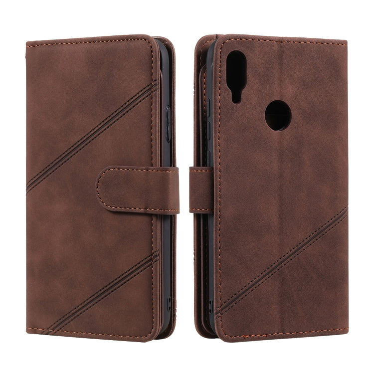 For Xiaomi Redmi Note 7 Skin Feel Business Horizontal Flip PU Leather Case with Holder & Multi-Card Slots & Wallet & Lanyard & Photo Frame(Brown) - Xiaomi Cases by buy2fix | Online Shopping UK | buy2fix