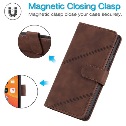 For Xiaomi Poco X3 NFC Skin Feel Business Horizontal Flip PU Leather Case with Holder & Multi-Card Slots & Wallet & Lanyard & Photo Frame(Brown) - Xiaomi Cases by buy2fix | Online Shopping UK | buy2fix