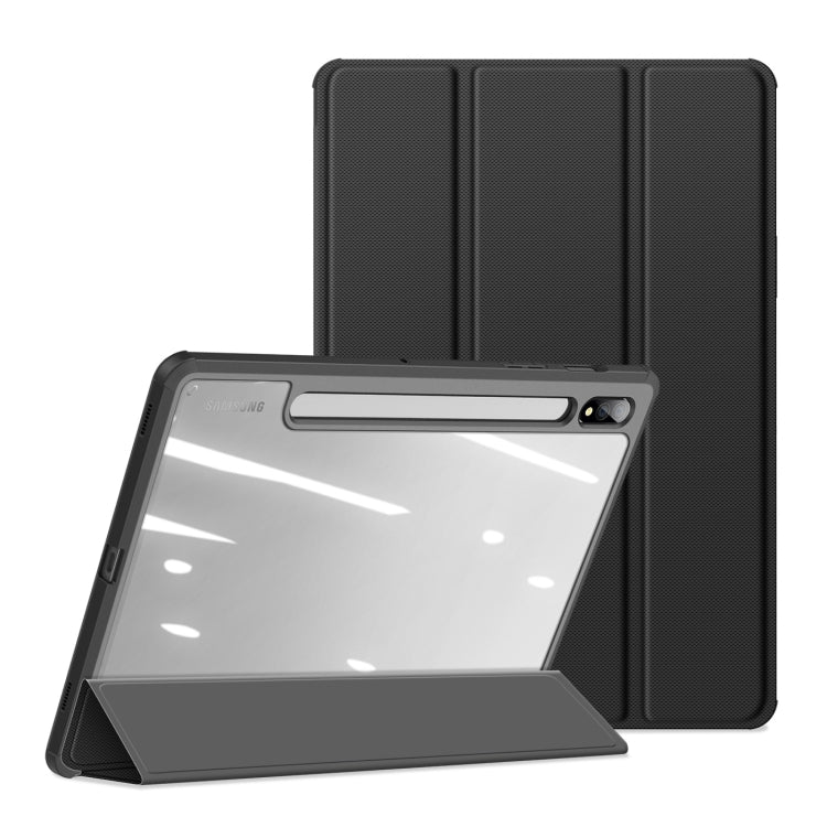 For Samsung Galaxy Tab S8 / Galaxy Tab S7 2020 SM-T870 / SM-T875 DUX DUCIS TOBY Series Shockproof PU Leather + PC + TPU Horizontal Flip Case with Holder & Pen Slot & Sleep / Wake-up Function(Black) - Galaxy Tab S8 Cases by DUX DUCIS | Online Shopping UK | buy2fix