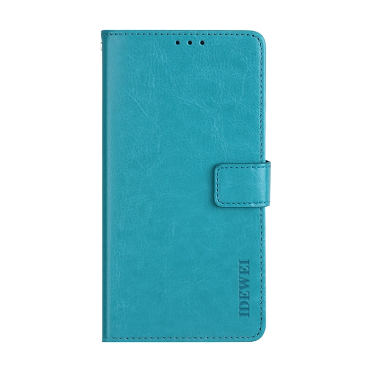 For Alcatel 1 2021 idewei Crazy Horse Texture Horizontal Flip Leather Case with Holder & Card Slots & Wallet(Sky Blue) - More Brand by idewei | Online Shopping UK | buy2fix