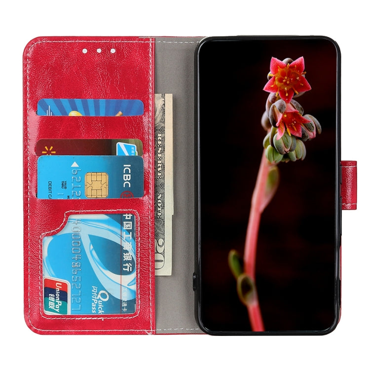 For OnePlus Nord 2 5G Retro Crazy Horse Texture Horizontal Flip Leather Case with Holder & Card Slots & Photo Frame & Wallet(Red) - OnePlus Cases by buy2fix | Online Shopping UK | buy2fix