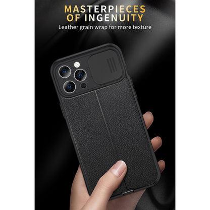 For iPhone 11 Pro Max Litchi Texture Sliding Camshield TPU Protective Case (Dark Green) - iPhone 11 Pro Max Cases by buy2fix | Online Shopping UK | buy2fix