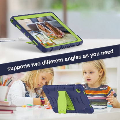 For Samsung Galaxy Tab A7 T500 3-Layer Protection Screen Frame + PC + Silicone Shockproof Combination Case with Holder(NavyBlue+Lime) - Other Galaxy Tab PC by buy2fix | Online Shopping UK | buy2fix