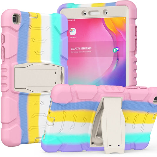 For Samsung Galaxy Tab A8.0 2019 T290 3-Layer Protection Screen Frame + PC + Silicone Shockproof Combination Case with Holder(Colorful Pink) - Other Galaxy Tab PC by buy2fix | Online Shopping UK | buy2fix