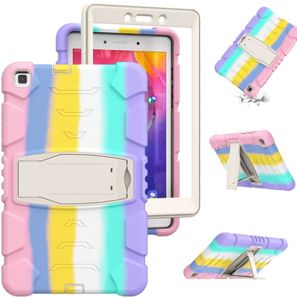 For Samsung Galaxy Tab A8.0 2019 T290 3-Layer Protection Screen Frame + PC + Silicone Shockproof Combination Case with Holder(Colorful Pink) - Other Galaxy Tab PC by buy2fix | Online Shopping UK | buy2fix