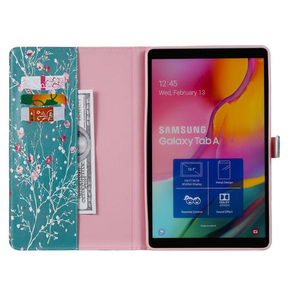 For Galaxy Tab A 10.1 (2019) 3D Colored Drawing Horizontal Flip Leather Case with Holder & Card Slots & Wallet(Apricot Tree) - Tab A 10.1 by buy2fix | Online Shopping UK | buy2fix
