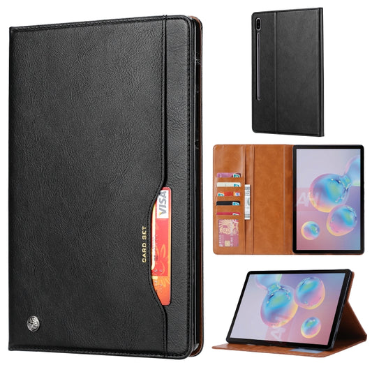 For Samsung Galaxy Tab S7 FE Knead Skin Texture Horizontal Flip Leather Case with Photo Frame & Holder & Card Slots & Wallet(Black) - Other Galaxy Tab PC by buy2fix | Online Shopping UK | buy2fix