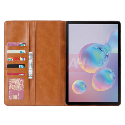 For Samsung Galaxy Tab S7 FE Knead Skin Texture Horizontal Flip Leather Case with Photo Frame & Holder & Card Slots & Wallet(Brown) - Other Galaxy Tab PC by buy2fix | Online Shopping UK | buy2fix