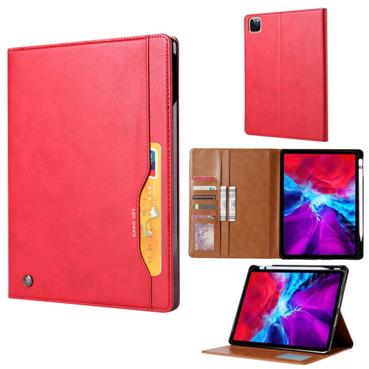 For iPad Pro 12.9 2022 / 2021 Knead Skin Texture Horizontal Flip Leather Tablet Case with Photo Frame & Holder & Card Slots & Wallet(Red) - iPad Pro 12.9 (2022/2021) Cases by buy2fix | Online Shopping UK | buy2fix