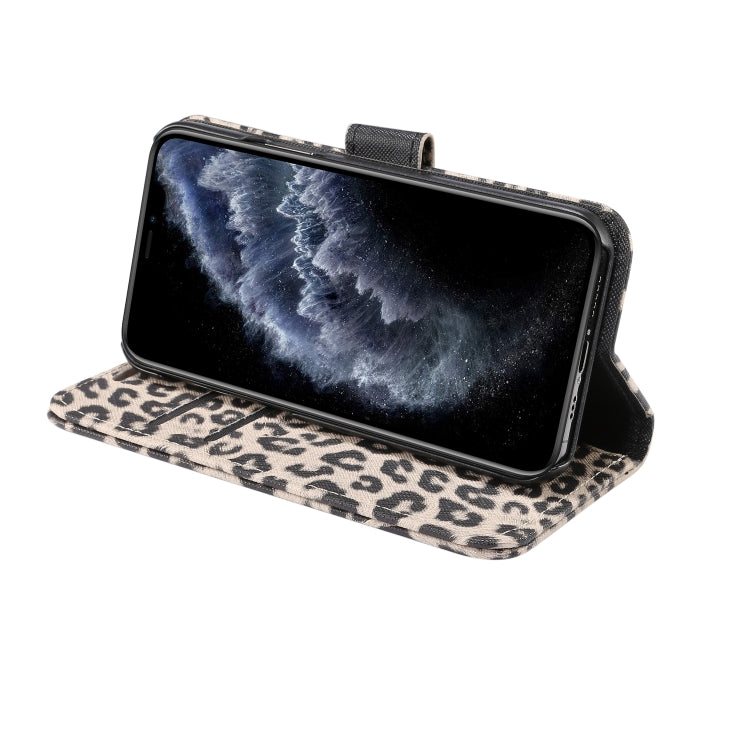 For iPhone 13 Pro Leopard Pattern Horizontal Flip PC + PU Leather Case with Holder & Card Slots & Wallet (Brown) - iPhone 13 Pro Cases by buy2fix | Online Shopping UK | buy2fix