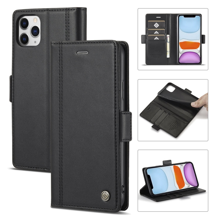 LC.IMEEKE Magnetic Buckle PU + TPU Horizontal Flip Leather Case with Holder & Card Slots & Wallet For iPhone 11(Black) - iPhone 11 Cases by LC.IMEEKE | Online Shopping UK | buy2fix