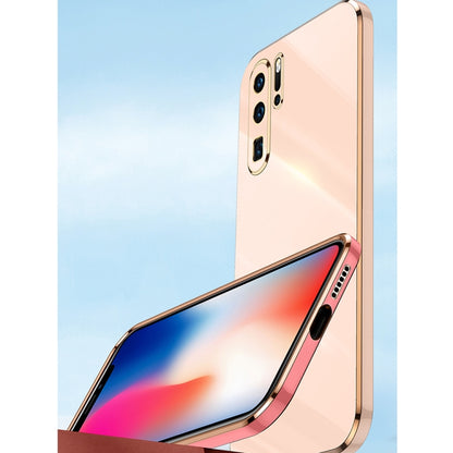 For Huawei P30 Pro XINLI Straight 6D Plating Gold Edge TPU Shockproof Case with Ring Holder(Cherry Purple) - Huawei Cases by XINLI | Online Shopping UK | buy2fix