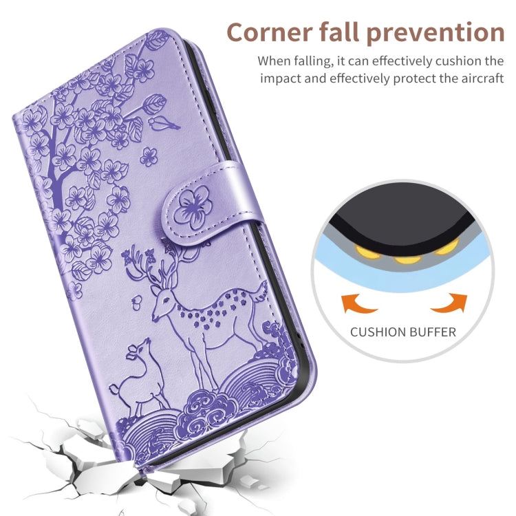 For Xiaomi Mi 11 Sika Deer Embossing Pattern Horizontal Flip PU Leather Case with Holder & Card Slot & Wallet & Photo Frame(Purple) - Xiaomi Cases by buy2fix | Online Shopping UK | buy2fix