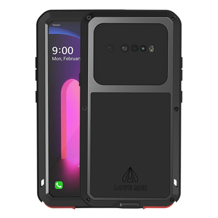 For LG V60 ThinQ 5G LOVE MEI Metal Shockproof Waterproof Dustproof Protective Case with Glass(Black) - LG by LOVE MEI | Online Shopping UK | buy2fix