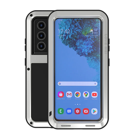 For Samsung Galaxy S21 Ultra 5G LOVE MEI Metal Shockproof Waterproof Dustproof Protective Case without Glass(Silver) - Galaxy S21 Ultra 5G Cases by LOVE MEI | Online Shopping UK | buy2fix