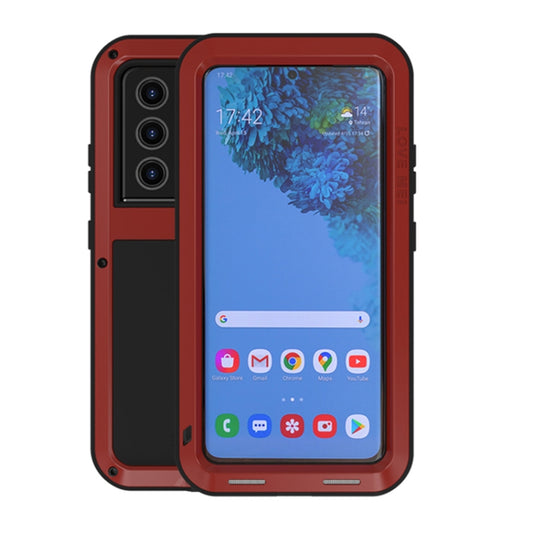 For Samsung Galaxy S21 Ultra 5G LOVE MEI Metal Shockproof Waterproof Dustproof Protective Case without Glass(Red) - Galaxy S21 Ultra 5G Cases by LOVE MEI | Online Shopping UK | buy2fix