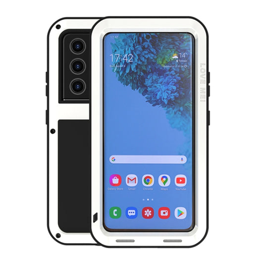 For Samsung Galaxy S21 Ultra 5G LOVE MEI Metal Shockproof Waterproof Dustproof Protective Case without Glass(White) - Galaxy S21 Ultra 5G Cases by LOVE MEI | Online Shopping UK | buy2fix