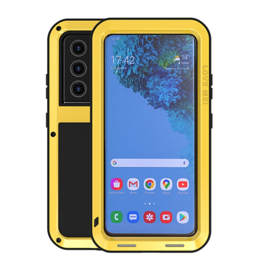 For Samsung Galaxy S21 Ultra 5G LOVE MEI Metal Shockproof Waterproof Dustproof Protective Case without Glass(Yellow) - Galaxy S21 Ultra 5G Cases by LOVE MEI | Online Shopping UK | buy2fix
