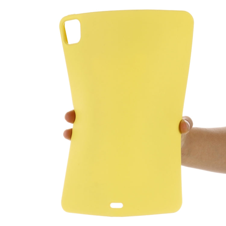 For iPad Pro 11 2022 / 2021 Pure Color Liquid Silicone Shockproof Full Coverage Tablet Case(Yellow) - iPad Pro 11 (2022/2021) Cases by buy2fix | Online Shopping UK | buy2fix