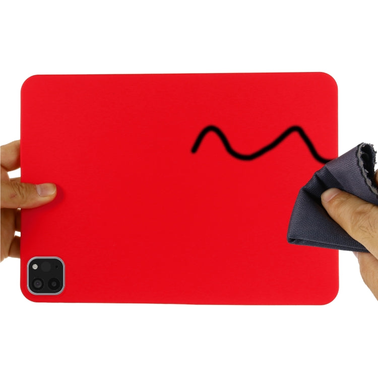 For iPad Pro 11 2022 / 2021 Pure Color Liquid Silicone Shockproof Full Coverage Tablet Case(Red) - iPad Pro 11 (2022/2021) Cases by buy2fix | Online Shopping UK | buy2fix