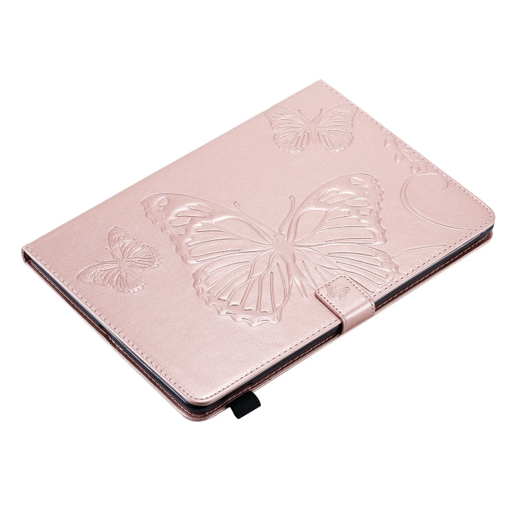 For iPad 10.2 / Pro 10.5 / Air  2019 Pressed Printing Butterfly Pattern Horizontal Flip PU Leather Case with Holder & Card Slots & Wallet & Pen Slot(Rose Gold) - iPad Air (2019) Cases by buy2fix | Online Shopping UK | buy2fix