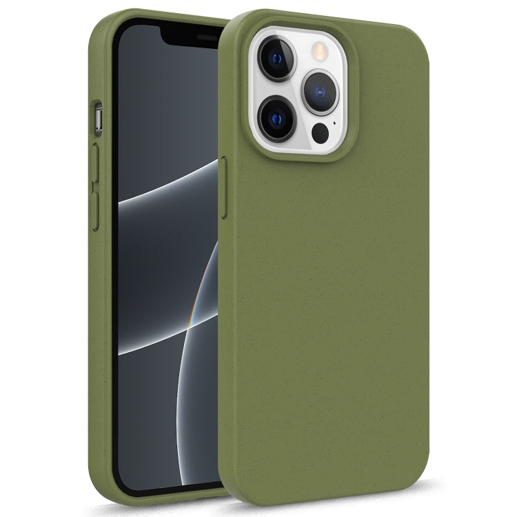 For iPhone 13 Starry Series Shockproof Straw Material + TPU Protective Case(Army Green) - iPhone 13 Cases by buy2fix | Online Shopping UK | buy2fix