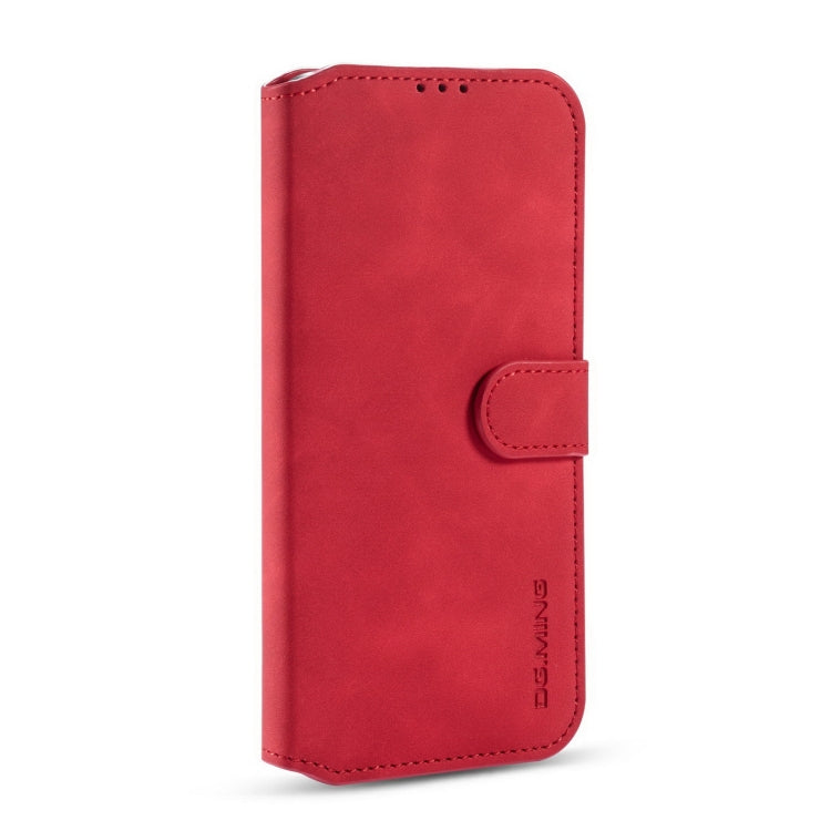 For Samsung Galaxy A22 4G DG.MING Retro Oil Side Horizontal Flip Leather Case with Holder & Card Slots & Wallet(Red) - Galaxy Phone Cases by DG.MING | Online Shopping UK | buy2fix
