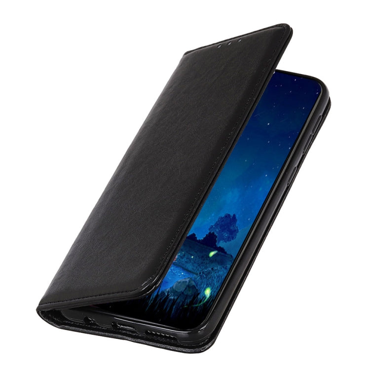 For OPPO A16 Magnetic Crazy Horse Texture Horizontal Flip Leather Case with Holder & Card Slots & Wallet(Black) - OPPO Cases by buy2fix | Online Shopping UK | buy2fix