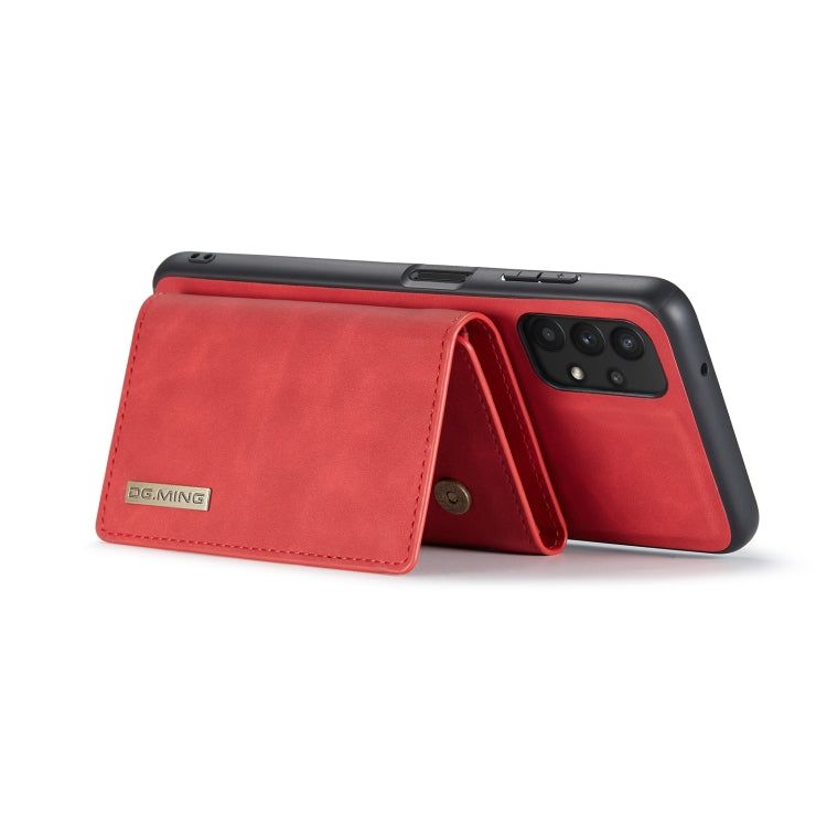 For Samsung Galaxy A32 5G DG.MING M1 Series 3-Fold Multi Card Wallet  Back Cover Shockproof Case with Holder Function(Red) - Galaxy Phone Cases by DG.MING | Online Shopping UK | buy2fix