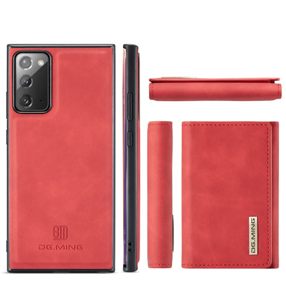 For Samsung Galaxy Note20 DG.MING M1 Series 3-Fold Multi Card Wallet  Back Cover Shockproof Case with Holder Function(Red) - Galaxy Phone Cases by DG.MING | Online Shopping UK | buy2fix