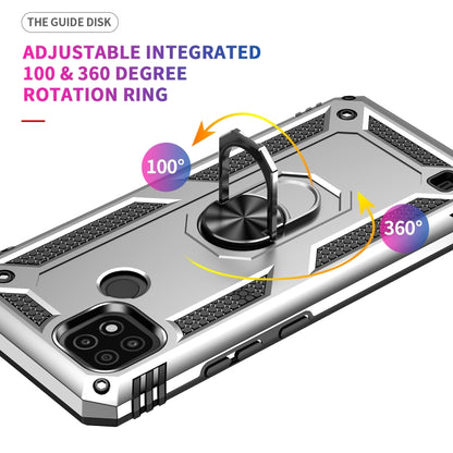 For OPPO Realme C21 Shockproof TPU + PC Protective Case with 360 Degree Rotating Holder(Silver) - Realme Cases by buy2fix | Online Shopping UK | buy2fix