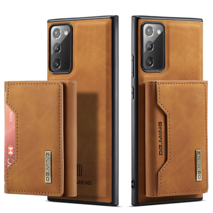 For Samsung Galaxy Note20 DG.MING M2 Series 3-Fold Multi Card Bag Back Cover Shockproof Case with Wallet & Holder Function(Brown) - Galaxy Phone Cases by DG.MING | Online Shopping UK | buy2fix