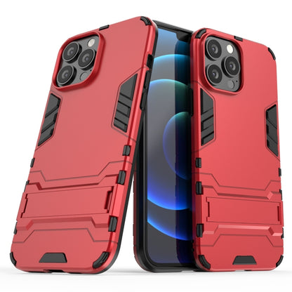 For iPhone 13 Pro Max PC + TPU Shockproof Protective Case with Invisible Holder (Red) - iPhone 13 Pro Max Cases by buy2fix | Online Shopping UK | buy2fix