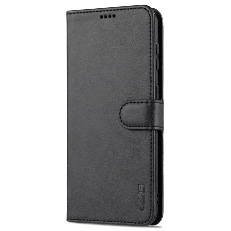 For Samsung Galaxy S21 5G AZNS Skin Feel Calf Texture Horizontal Flip Leather Case with Card Slots & Holder & Wallet(Black) - Galaxy S21 5G Cases by AZNS | Online Shopping UK | buy2fix
